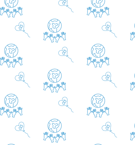 Seamless Blue Globe and Hands Pattern on Transparent Background - Download Free Stock Videos Pikwizard.com