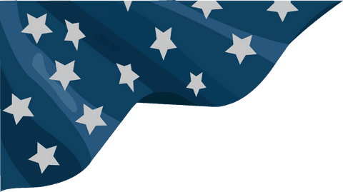 Waving Blue Banner with Stars on Transparent Background - Download Free Stock Videos Pikwizard.com