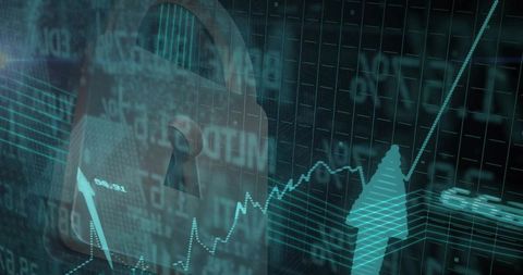 Digital Security and Data Protection Abstract Background