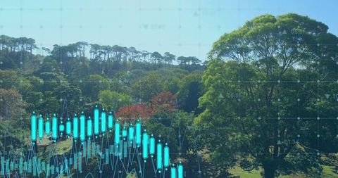 Nature and Technology: Eco-Friendly Data Visualization Concept