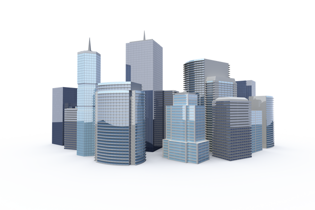 Transparent 3D Skyline with Modern Buildings - Download Free Stock Videos Pikwizard.com