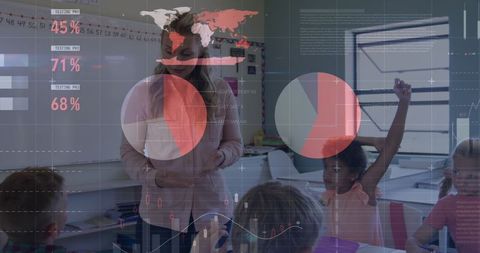 Modern education technology in classroom setting