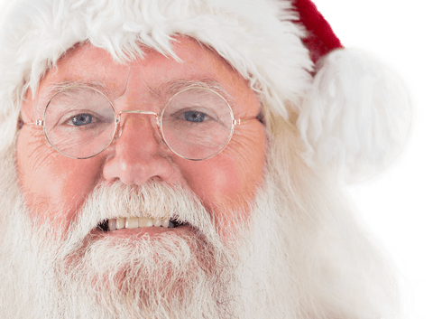 Smiling Santa Claus Wearing Glasses on Transparent Background - Download Free Stock Videos Pikwizard.com