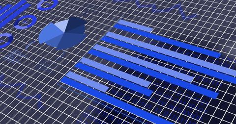Futuristic Financial Data Analysis on Digital Grid - Download Free Stock Images Pikwizard.com