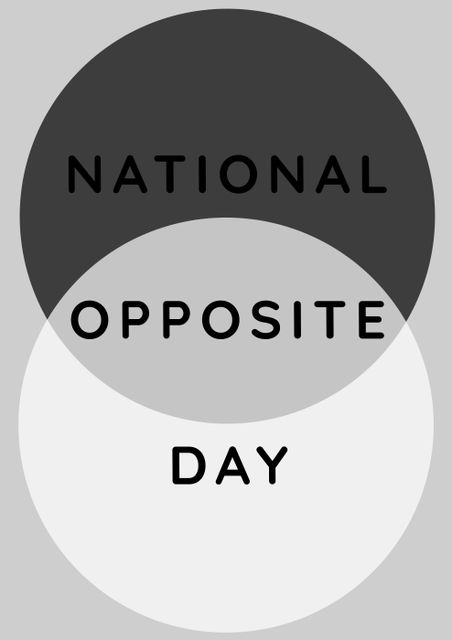 National Opposite Day Concept with Overlapping Black and White Circles - Download Free Stock Images Pikwizard.com