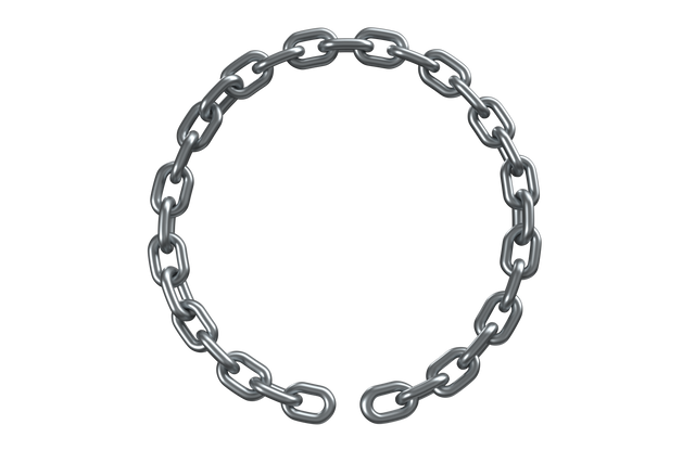 3D Broken Silver Chain Single Transparent Necklace Piece - Download Free Stock Videos Pikwizard.com