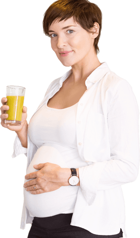 transparent pregnant woman drinking healthy juice looking confident - Download Free Stock Videos Pikwizard.com