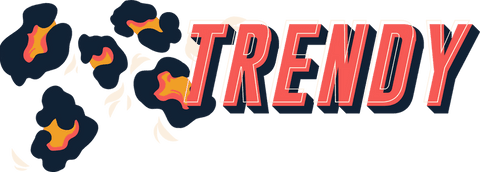 Trendy coral typography with navy floral design on transparent background