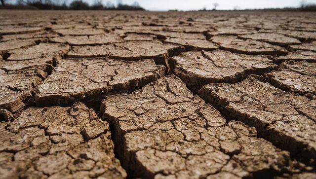 Cracked clay plains revealing deep fissures and parched earth texture for drought awareness