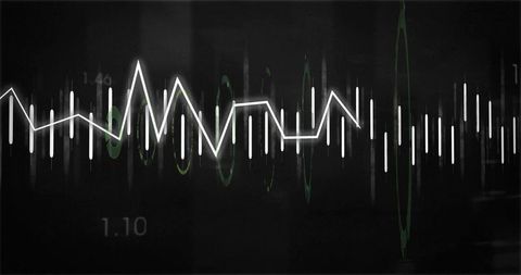 Futuristic Digital Waveform with White and Green Design