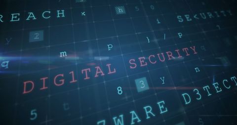 Cybersecurity Concept with Code Elements and Matrix Background - Download Free Stock Images Pikwizard.com