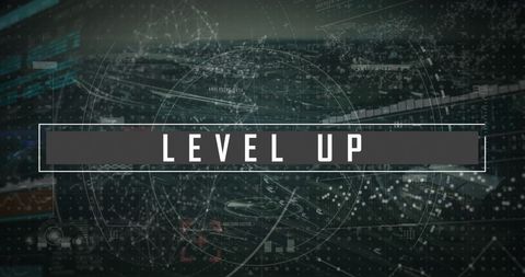 Futuristic Interface Showing Level Up Progress Technology - Download Free Stock Images Pikwizard.com