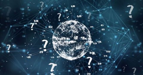 Abstract Global Network with Question Marks Technology Concept - Download Free Stock Images Pikwizard.com