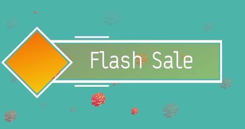 Vibrant Flash Sale Banner with Floral Elements