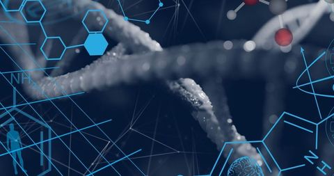 Dna structure and medical data network background