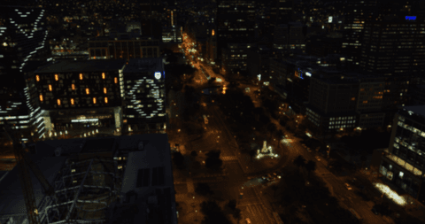transparent night cityscape illuminated street aerial view - Download Free Stock Videos Pikwizard.com