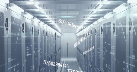 Digital Data Flow Across High-Tech Server Room - Download Free Stock Images Pikwizard.com