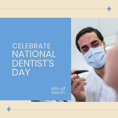 Happy National Dentist's Day Dentistry and Oral Care Celebration - Download Free Stock Templates Pikwizard.com
