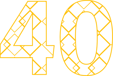 Transparent Yellow Number 40 with Decorative Pattern for Celebrations - Download Free Stock Videos Pikwizard.com