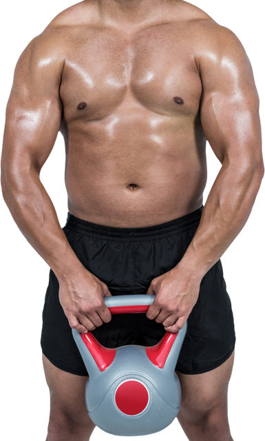 Transparent Muscular Man Lifting Heavy Kettlebell Fitness Workout - Download Free Stock Videos Pikwizard.com