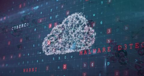 Cloud & Cybersecurity Concept with Malware Detection Highlight - Download Free Stock Images Pikwizard.com