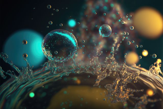 Abstract Water Drop Explosion with Bokeh Background - Download Free Stock Images Pikwizard.com