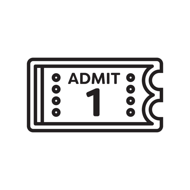 Transparent Admit One Ticket Icon Outline Vector - Download Free Stock Videos Pikwizard.com