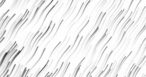Fluid black trails form a dynamic, swirling pattern against a stark white background. This abstract and modern design is perfect for art lovers seeking a minimalistic but visually captivating piece. It can be used for backgrounds, wallpapers, posters, or creative elements in graphic design projects.
