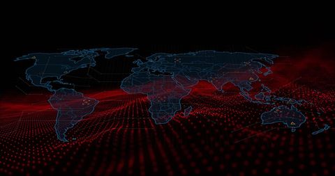 futuristic world map with dynamic wave pattern - Download Free Stock Images Pikwizard.com