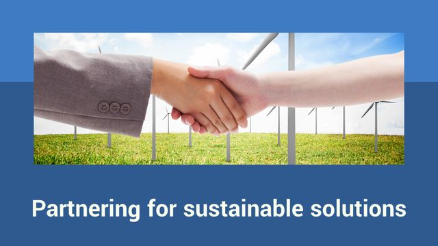 Diverse Business Handshake for Sustainable Environmental Solutions with Wind Turbines - Download Free Stock Templates Pikwizard.com