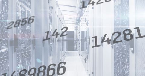 Data Streams Flowing through High-Tech Server Room - Download Free Stock Images Pikwizard.com
