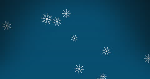 Falling Snowflakes on Blue Background for Holiday Seasons