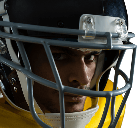intense close-up of young american football player with velvet black contrast - Download Free Stock Videos Pikwizard.com