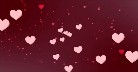 Floating Hearts on Rich Red Background for Valentine's Day - Download Free Stock Images Pikwizard.com