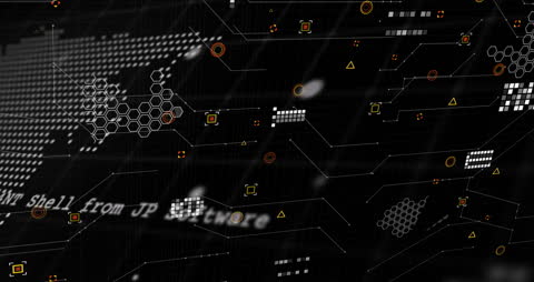 Futuristic Digital Data Processing on Black