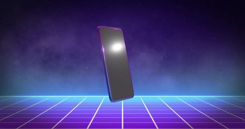 Futuristic Smartphone Floating in Digital Space - Download Free Stock Images Pikwizard.com