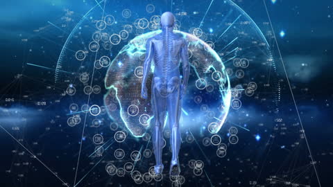 Futuristic Human Anatomy and Technology Integration