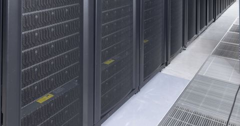Modern Data Center Corridor with Powerful Server Racks - Download Free Stock Images Pikwizard.com