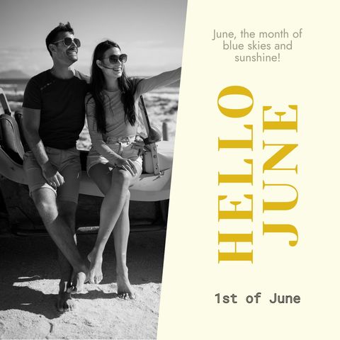 Happy couple enjoying summer beach adventure in june