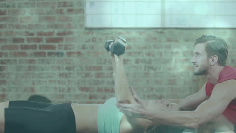 Personal Training Session with Focus on Form Assistance at Gym