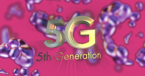 5G 5th Generation Communication Concept with Glowing Background - Download Free Stock Images Pikwizard.com