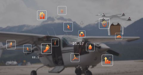 Eco Data Analysis Over Drone with New Box for Global Connections - Download Free Stock Images Pikwizard.com