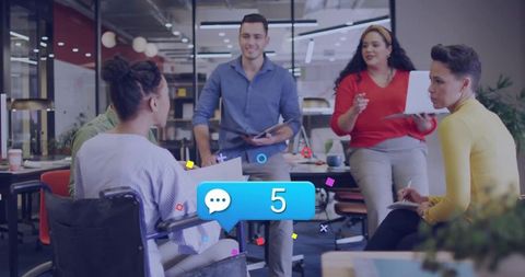 Collaborative Meeting in Modern Accessible Office