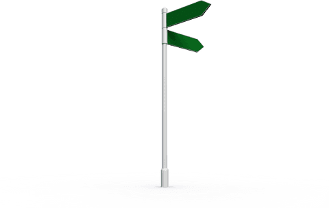 Dual Green Guideposts on Transparent Background - Download Free Stock Videos Pikwizard.com