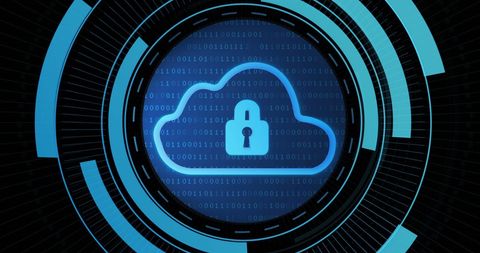 Digital Cloud Security with Locked Server Concept - Download Free Stock Images Pikwizard.com