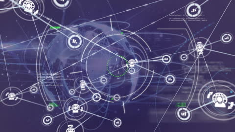 Global Data Network with Futuristic Digital Connections
