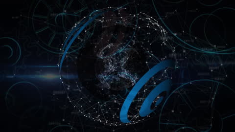 Digital Network and Globe Connectivity Conceptual Art