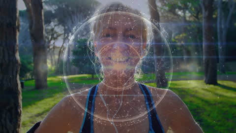 Advanced Health Tracking Digital Interface Outdoors