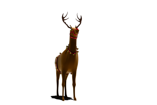 Transparent Santa's Reindeer With Bells Standing - Download Free Stock Videos Pikwizard.com