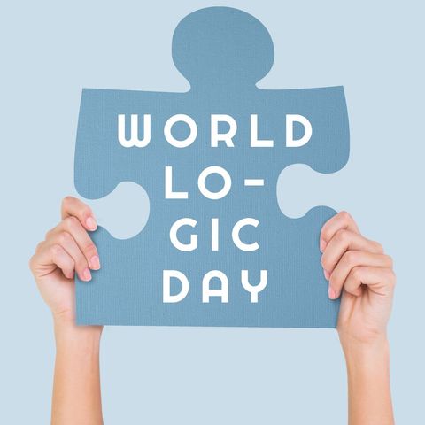 world logic day celebrated with puzzle piece symbol - Download Free Stock Templates Pikwizard.com